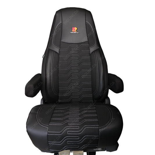 Freightliner Cascadia 2019-2025 Leather & Cloth Seat Cover (33 Inch)