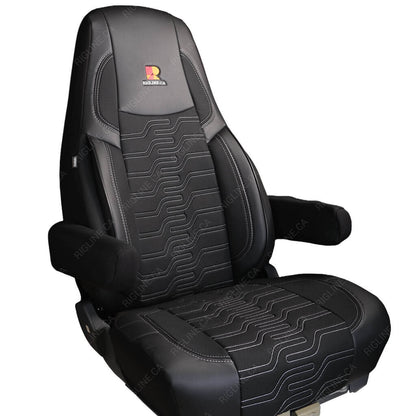 Freightliner Cascadia 2019-2025 33" Leather & Cloth Seat Cover