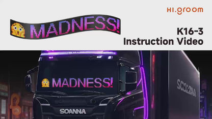 Flexible LED Display Sign |Evil eyes| for Semi-Trucks & More | Bluetooth Controlled